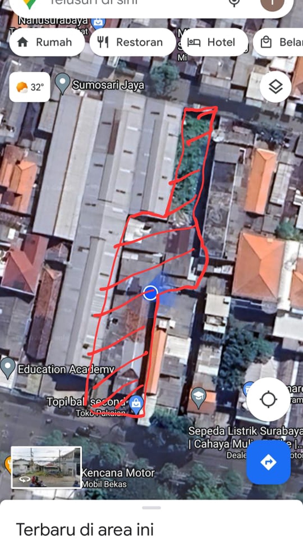 Rumah Hitung Tanah Area Cipete