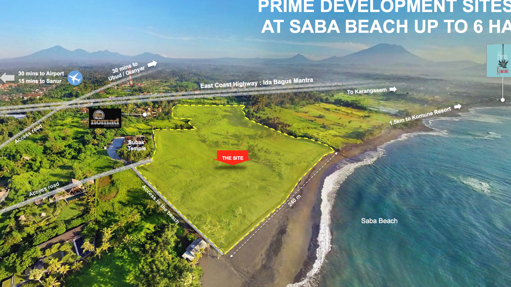 Land Freehold in Great Location Saba Beach Bali