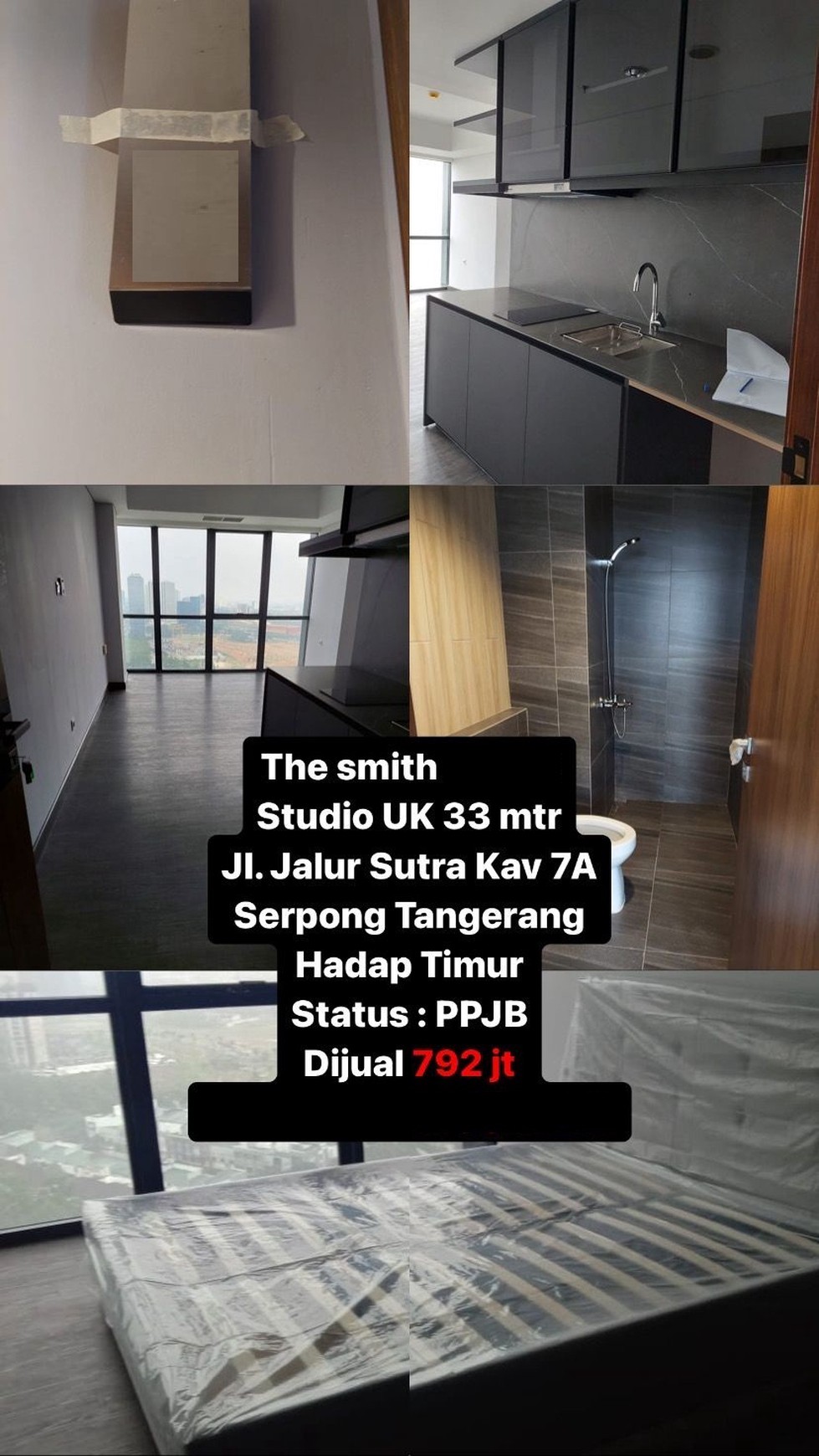 Dijual Apartemen di Apartemen The Smith, JL. Jalur Sutera - Alam Sutera 