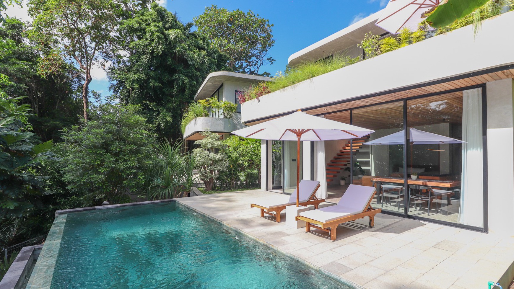 For Sale Leasehold - New modern villa with jungle / river views in a hidden area of Canggu