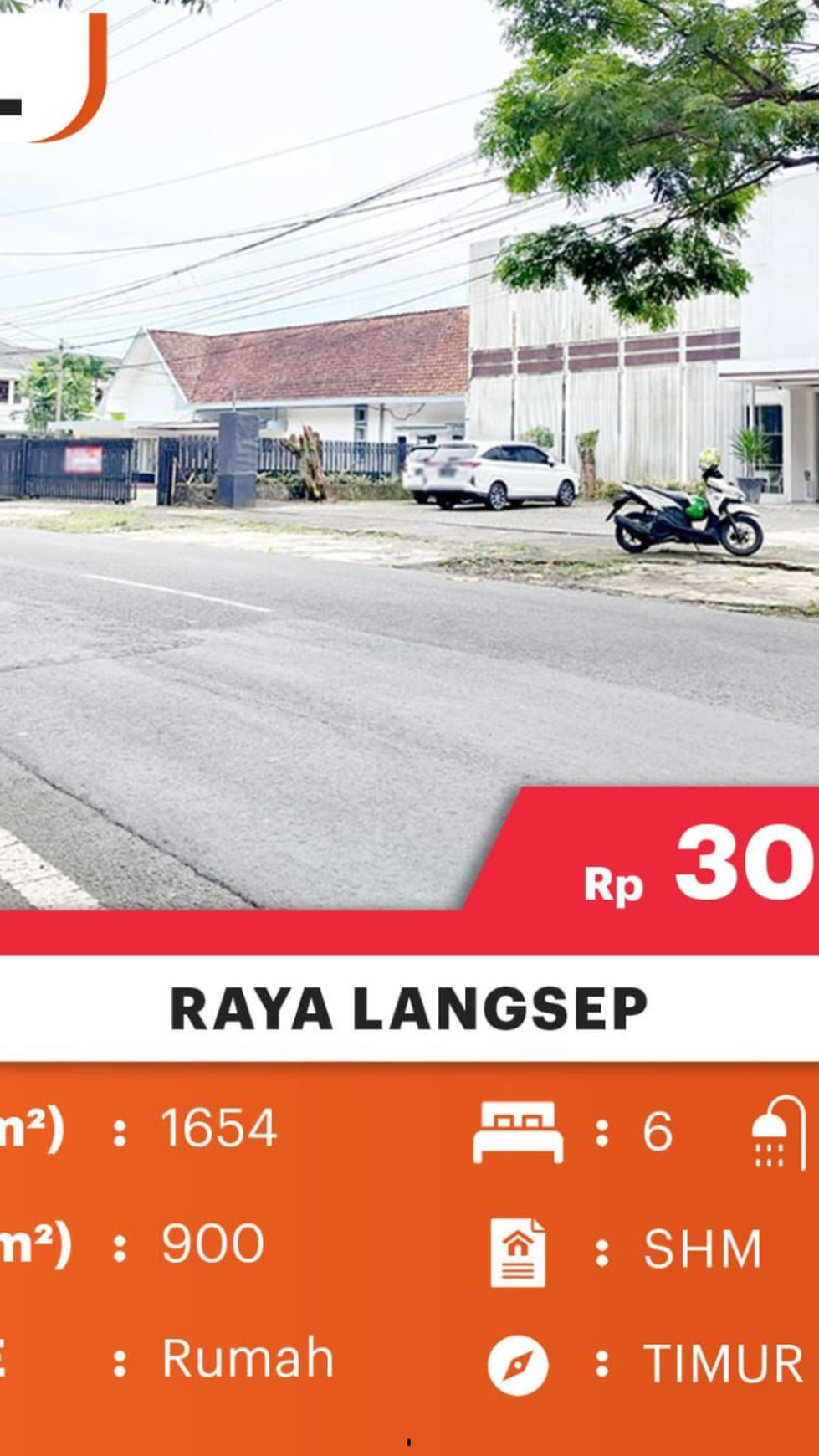 Dijual rumah di JL. Langsep, Klojen Malang Jawa Timur 