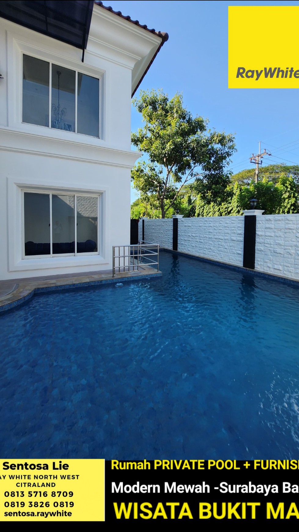 New PRIVATE Pool Rumah Wisata Bukit Mas PLUS Full Furnished Baru Mewah dekat Citraland, Pakuwon Indah , Graha Family