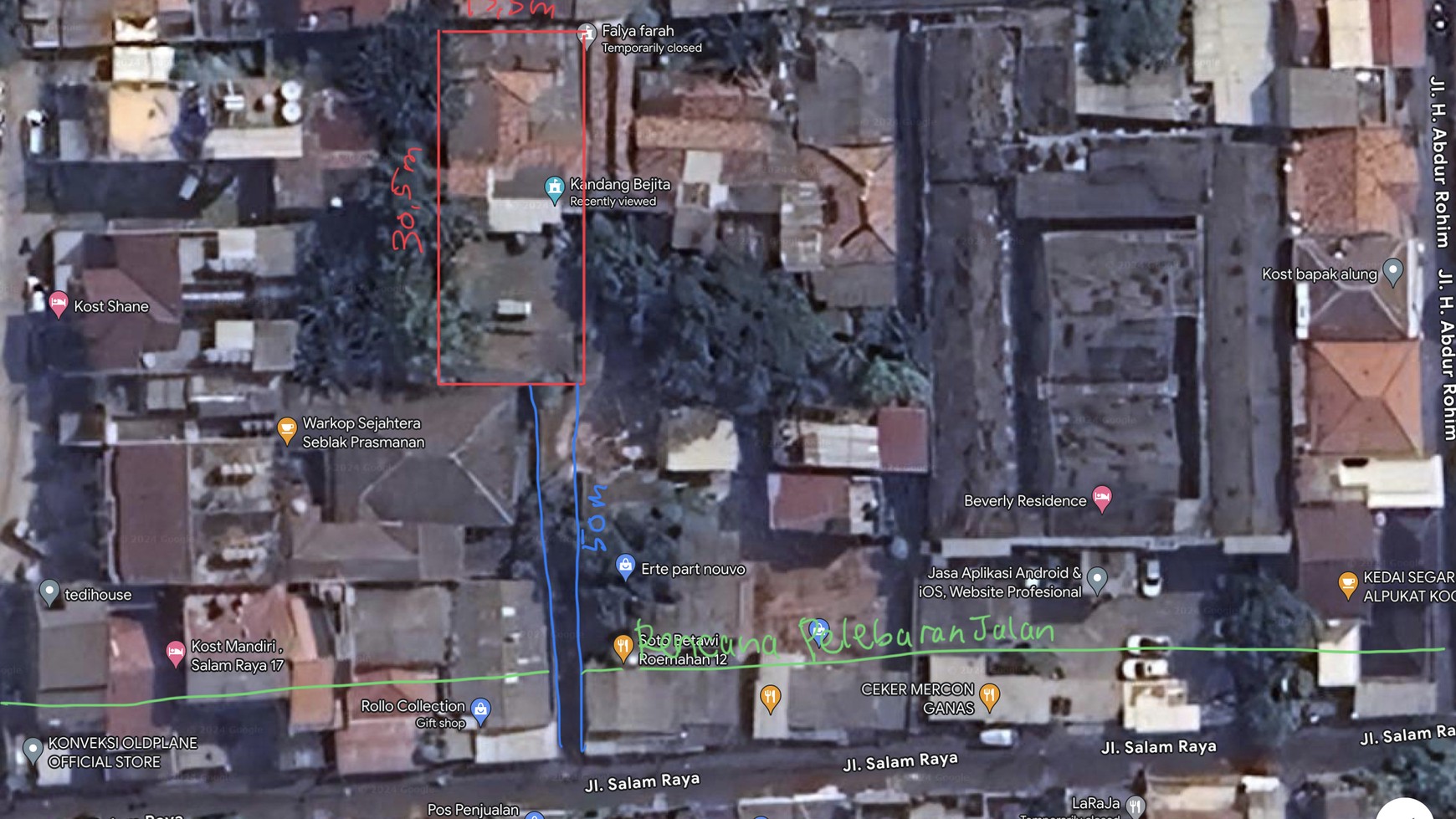 Rumah Hitung Tanah Area Cipete