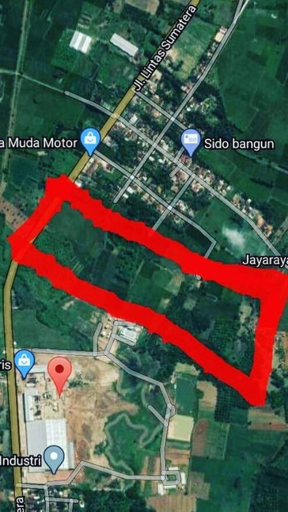 Tanah murah di Jalan Lintas Sumatera Gunung Sugih Lampung Tengah