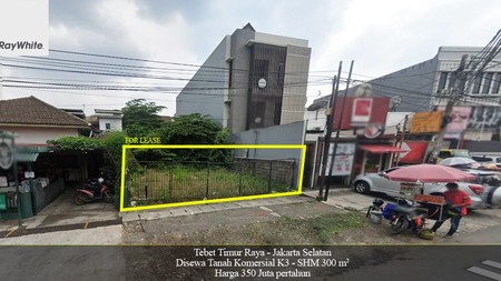 FOR LEASE Tanah Komersial K3 Tebet Timur Jakarta Selatan