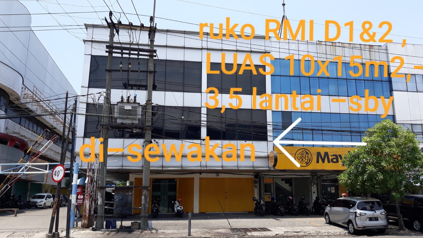 Disewakan 2 gandeng Ruko Ngagel Jaya Selatan - Ruko RMI Bratang Binangun - Depan Kampus UBAYA Ngagel - Strategis Komersial area