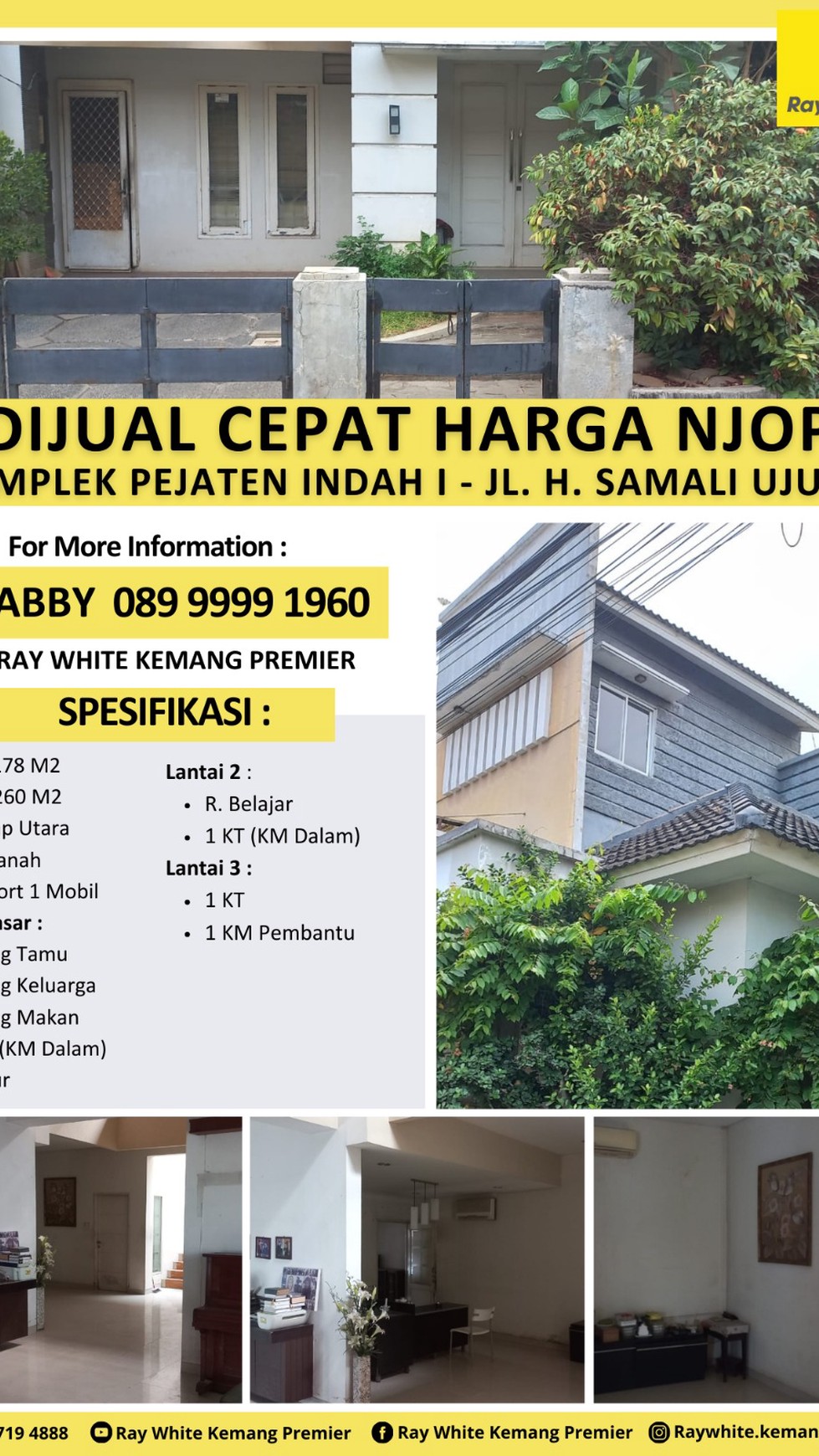 Dijual Rumah di Haji Samali Ujung Harga NJOP