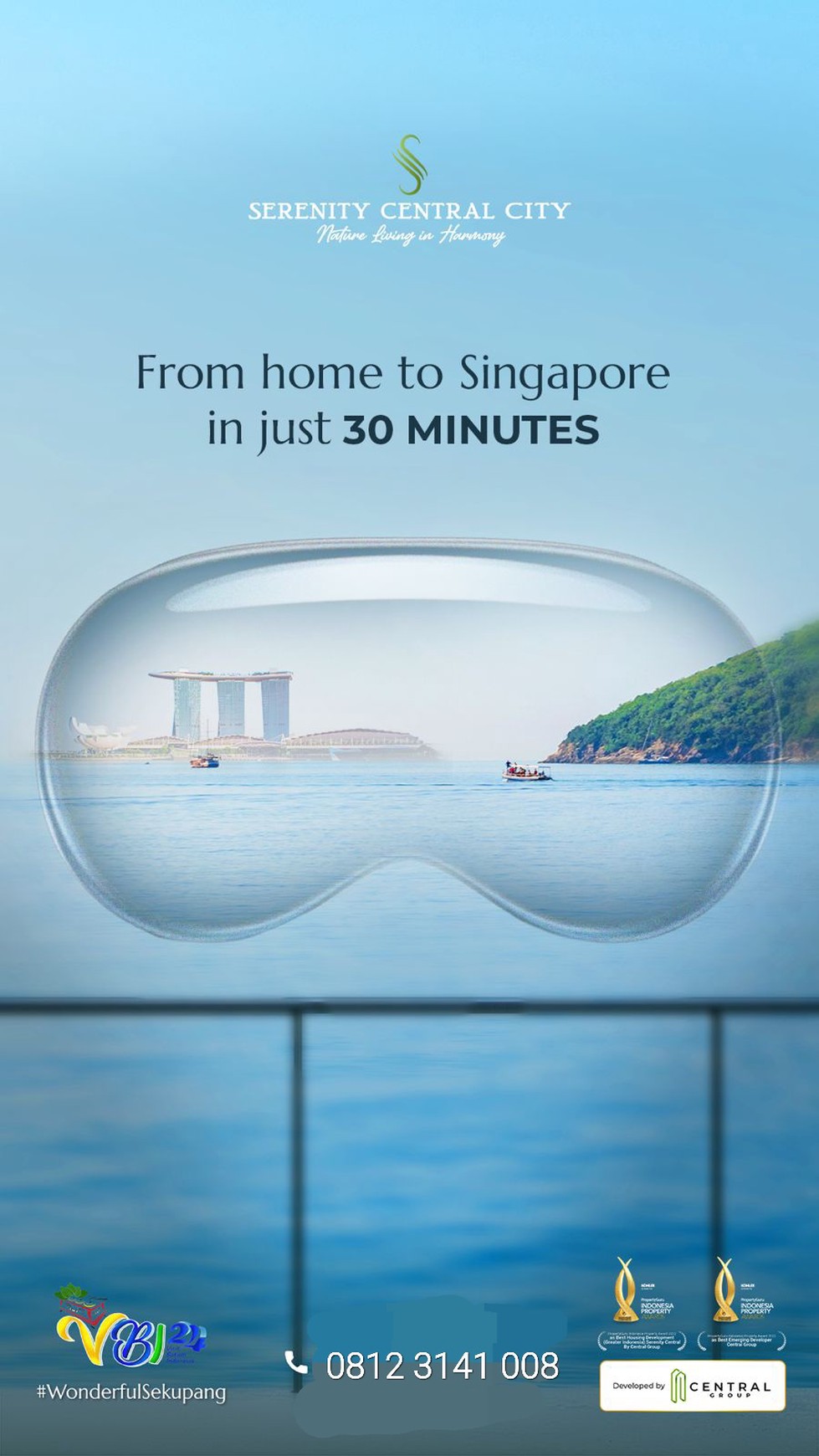 From home to Singapore in just 30 minutes - Private white sand beach front 