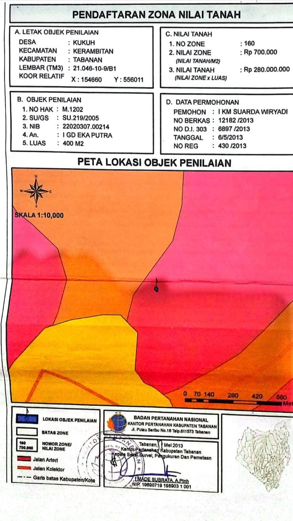 For Sale Freehold - Land with view ricefield