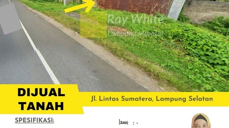 Dijual tanah luas murah di pinggir jalan lintas sumatra