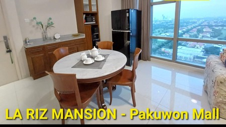 Dijual Apartemen La Riz Mansion Pakuwon Mall Tipe 3 Kamar Tidur FULL Furnished - Siap Huni - Mewah Berkelas Surabaya Barat