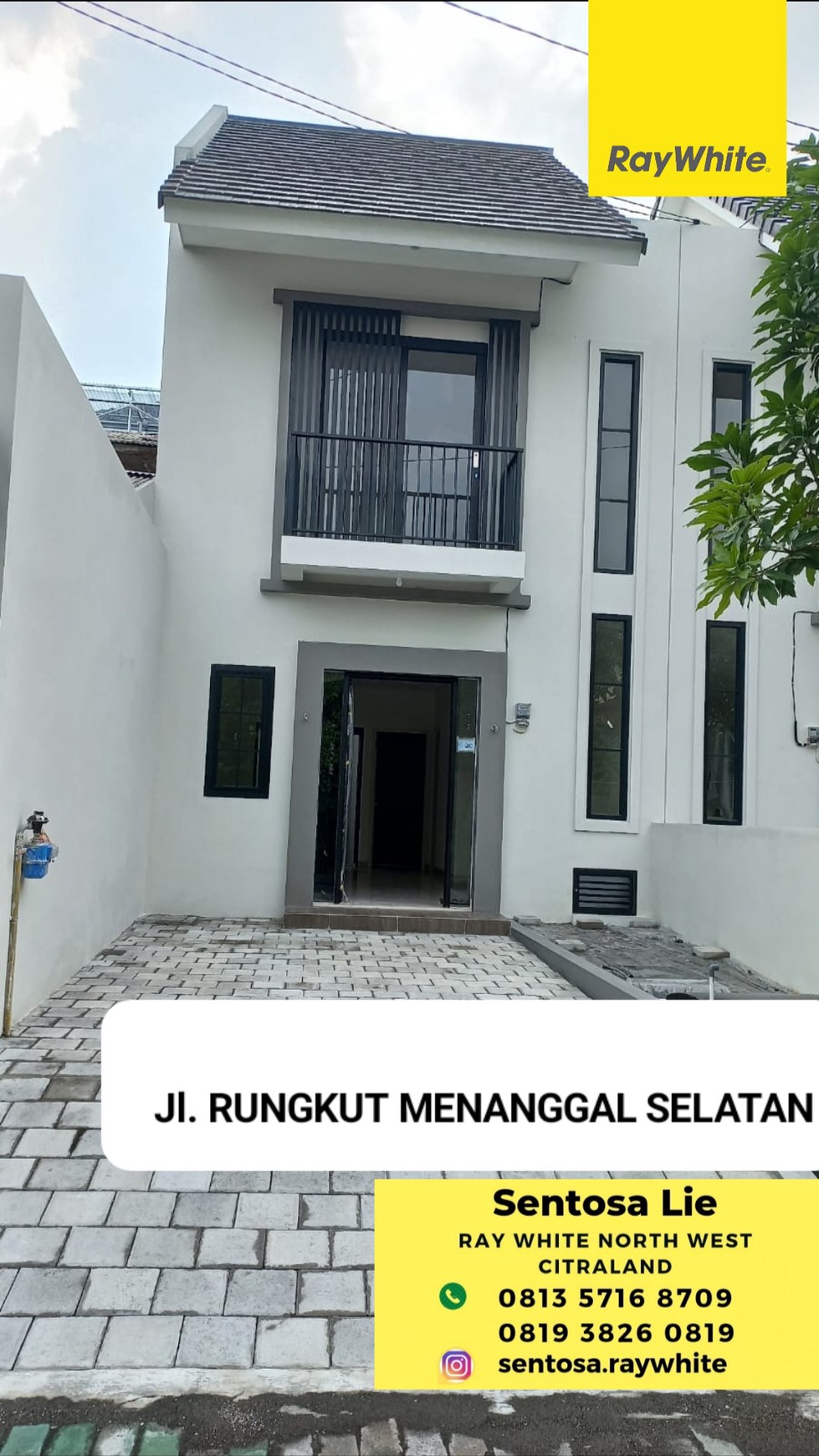 Dijual Rumah Baru Jl.Rungkut Menanggal Selatan - NEW Minimalis Modern 2 Lantai - SHM - Ready 3 Unit Rumah Sejajar Strataegis Dekat Akses TOL Waru - Juanda