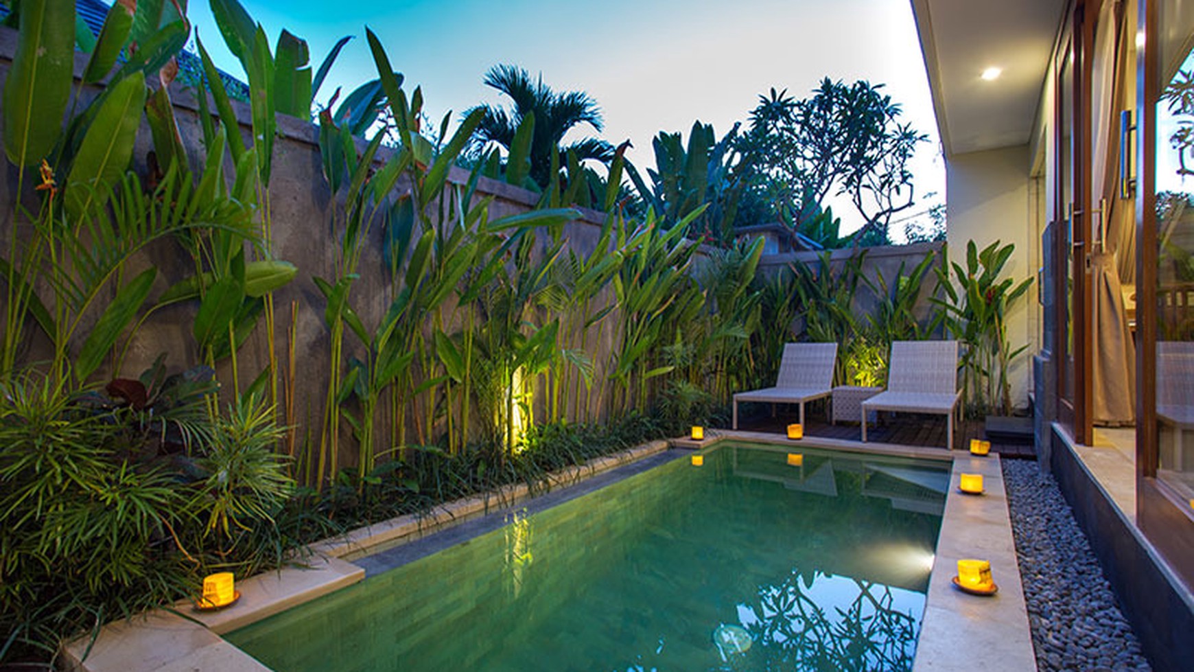 14 Private Luxury Villas embellished with minimalist tropical gardens in Great Location Gianyar