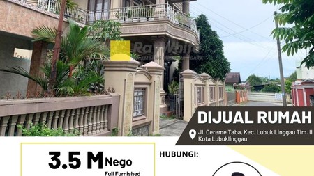 DIJUAL RUMAH MEWAH TENGAH KOTA LINGGAU