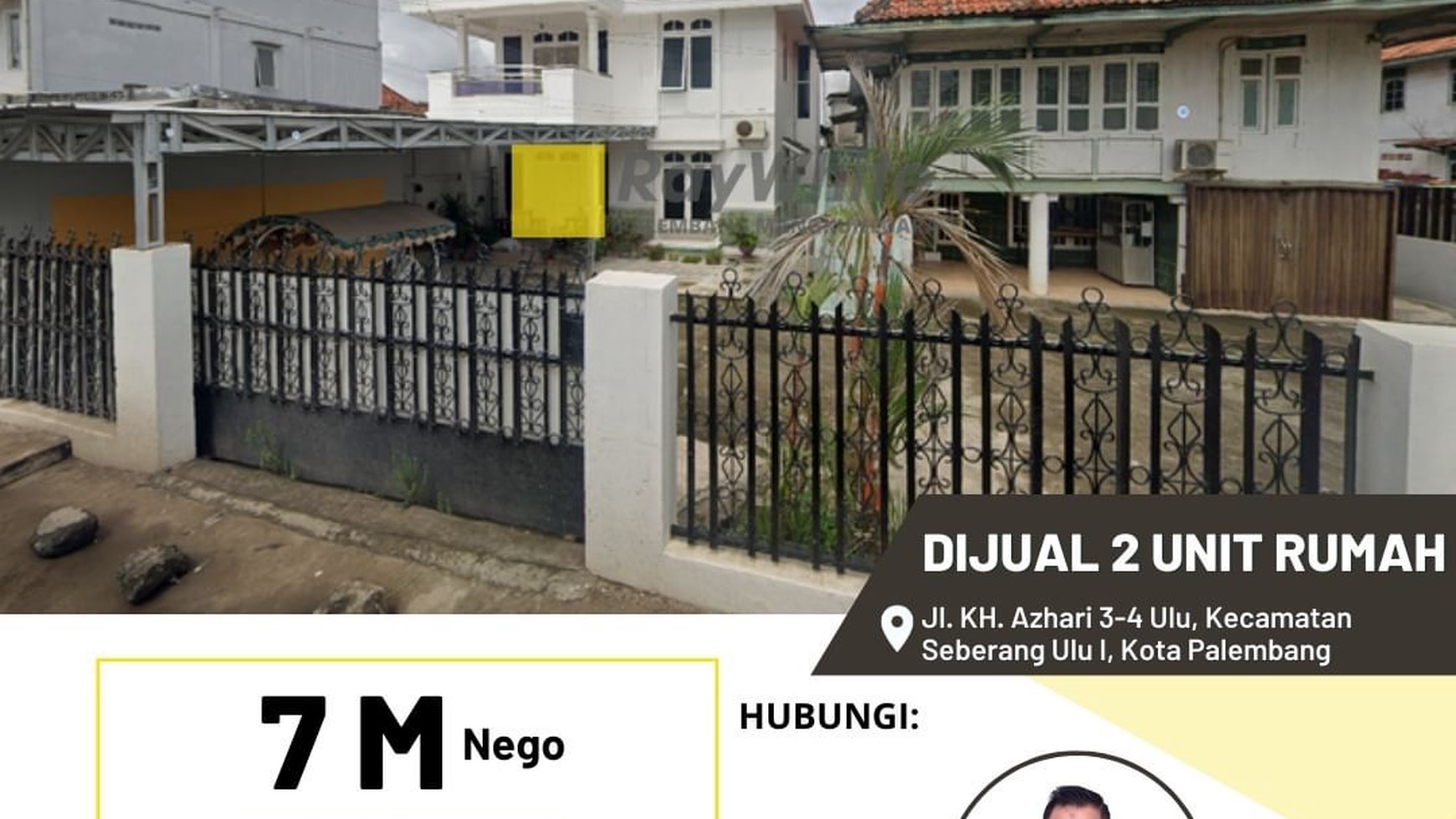 Di Jual 2 Unit Rumah di Jl. KH. Azhari 3-4 Ulu