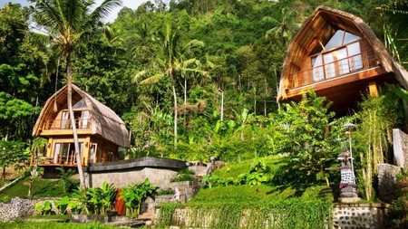 Freehold Villa which is located on the outskirts of a small Balinese Village