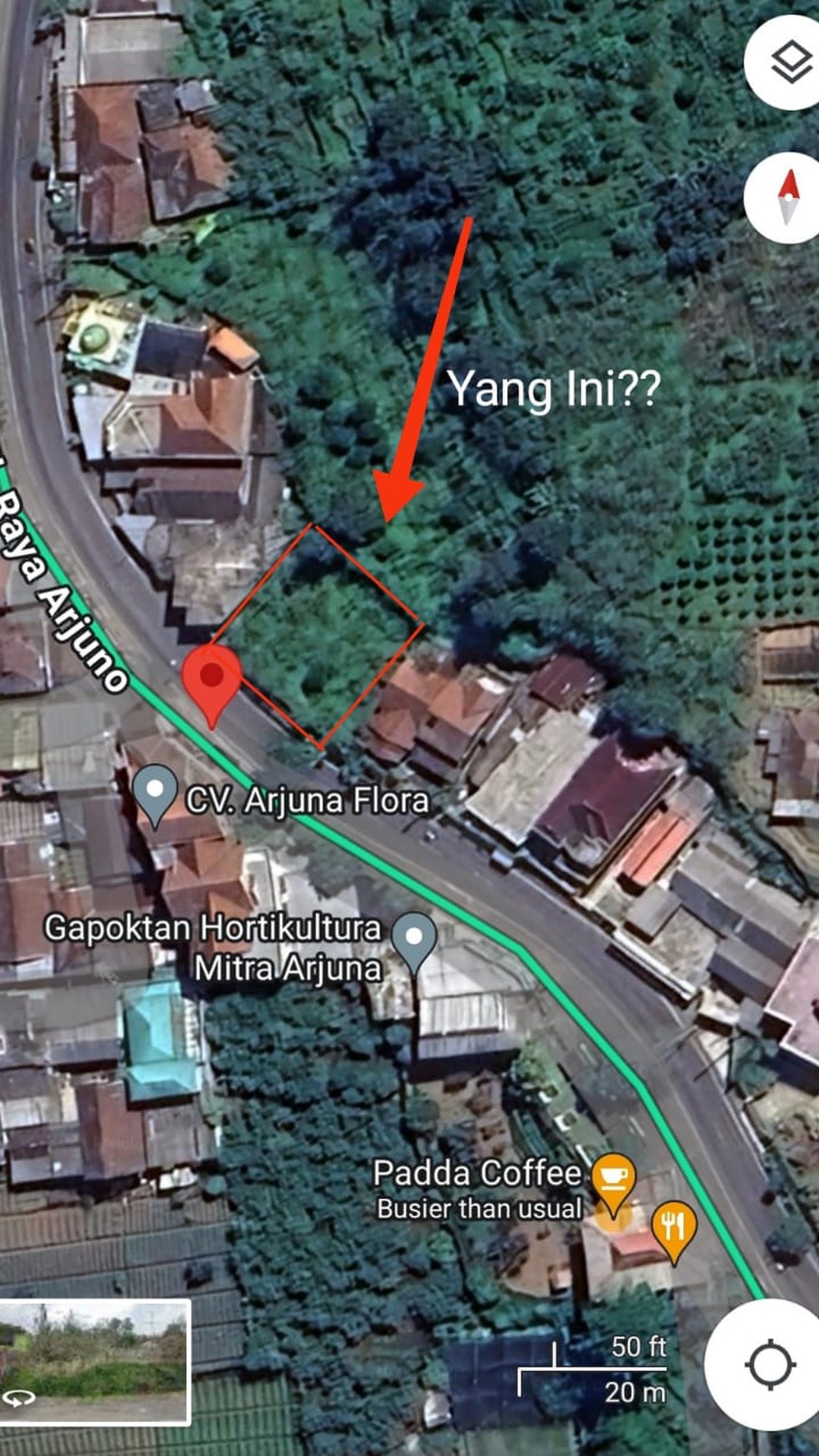 DIJUAL TANAH NOL JALAN RAYA JUNGGO BATU