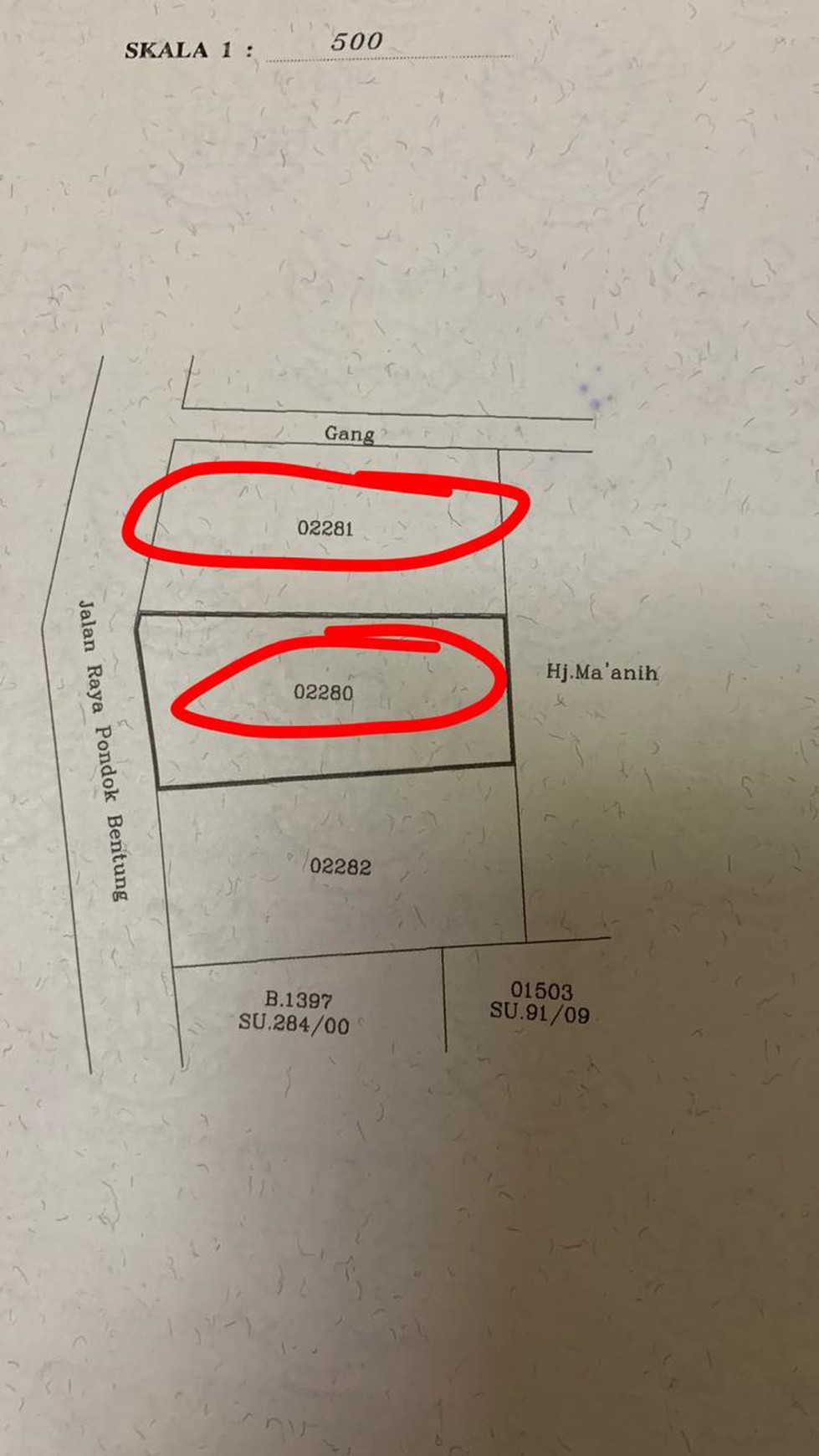 Dijual tanah di pondok betung raya bintaro plaza.