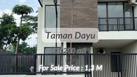 dijual villa taman dayu 1M an baru gress modern