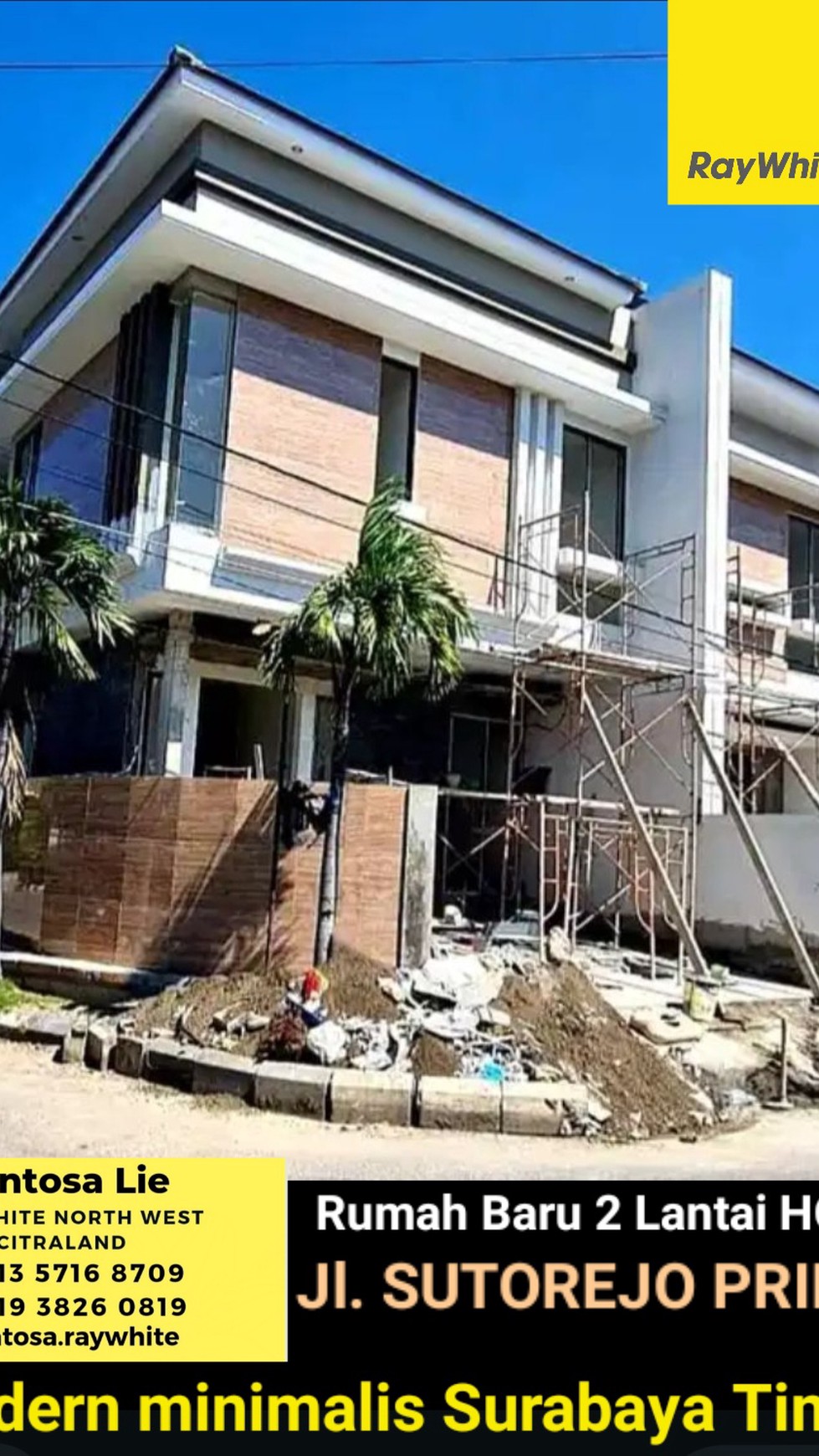 Dijual Rumah Sutorejo Prima - Surabaya Timur -Hook New Baru Minimalis Modern Dekat Kampus ITS, Pakuwon City , Galaxy Mall