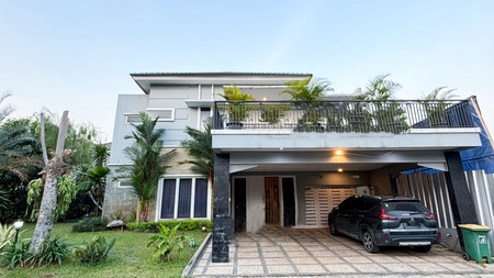 RUMAH MODERN MINIMALIS SIAP HUNI POSISI HOOK SEMI FURNISH  DI BSD CITY, TANGERANG SELATAN