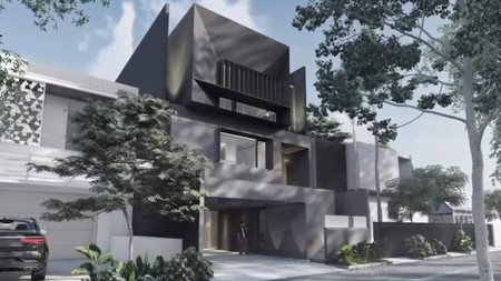 dijual rumah 3 lantai baru modern minimalis citraland