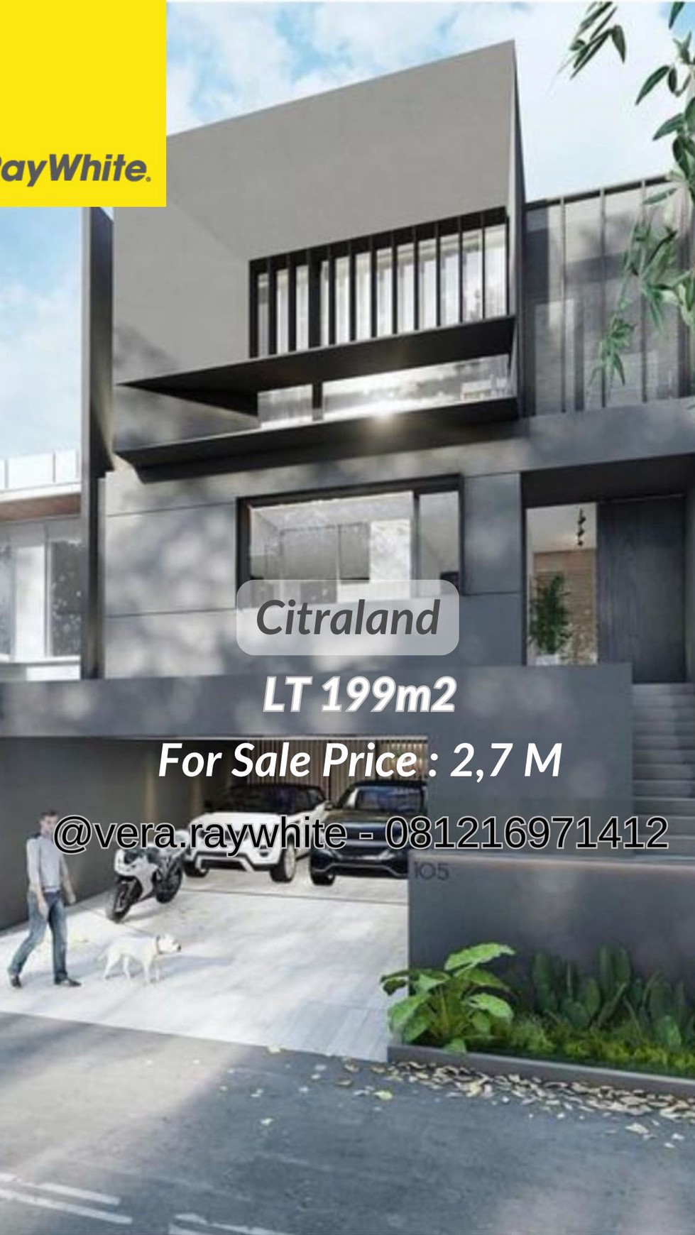 dijual rumah 3 lantai baru modern minimalis citraland