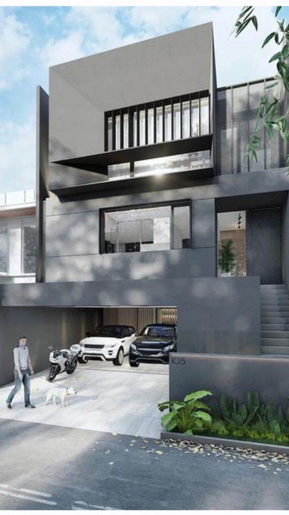 dijual rumah 3 lantai baru modern minimalis citraland