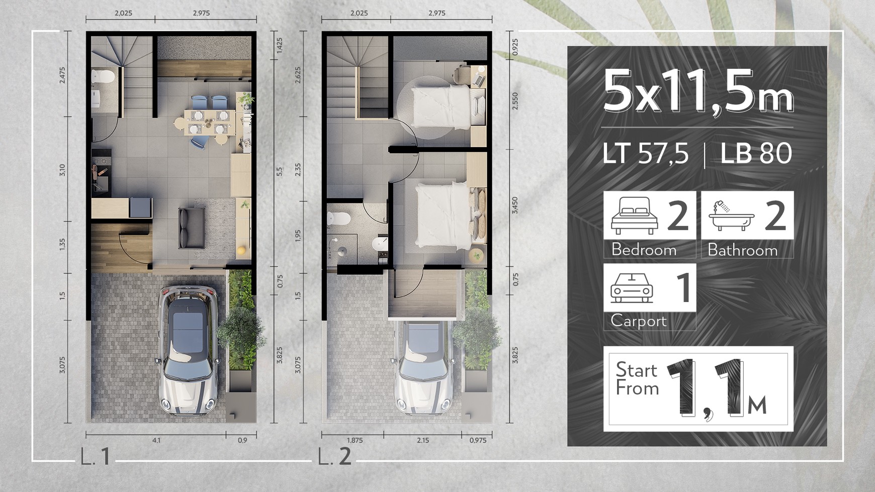 Rumah Hitung Tanah Area Cipete