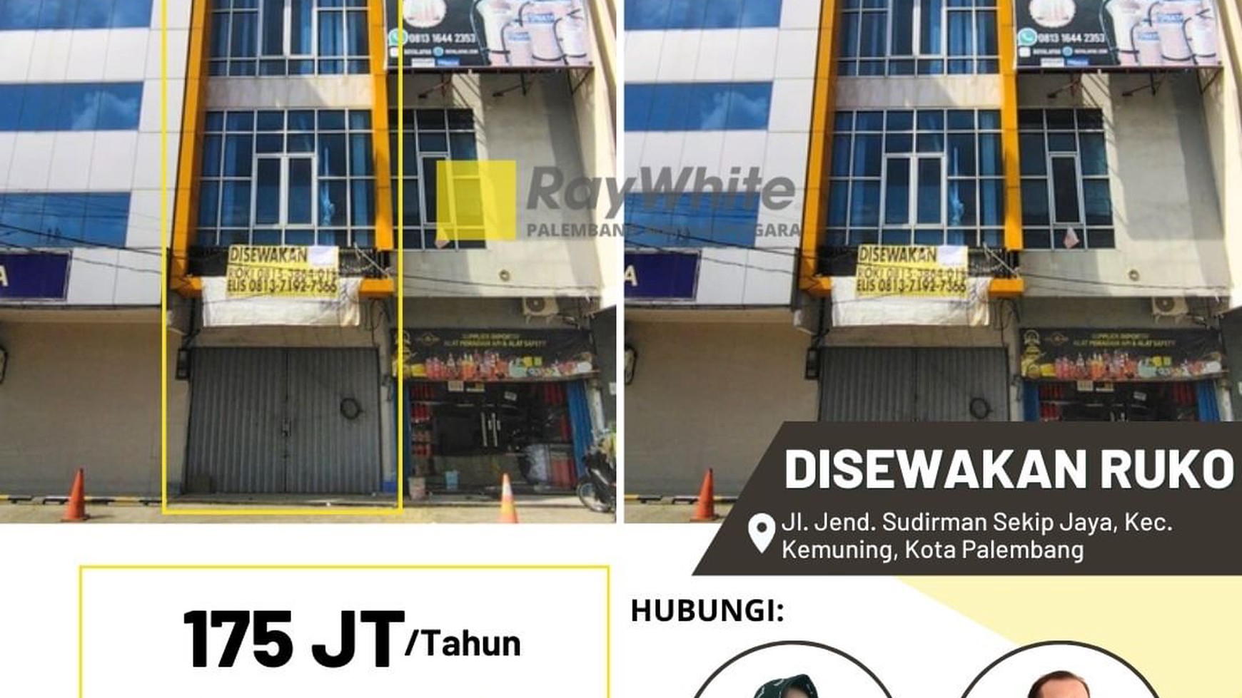 Disewakan Ruko 1 Pintu di Jl Jendral Sudirman Kota Palembang