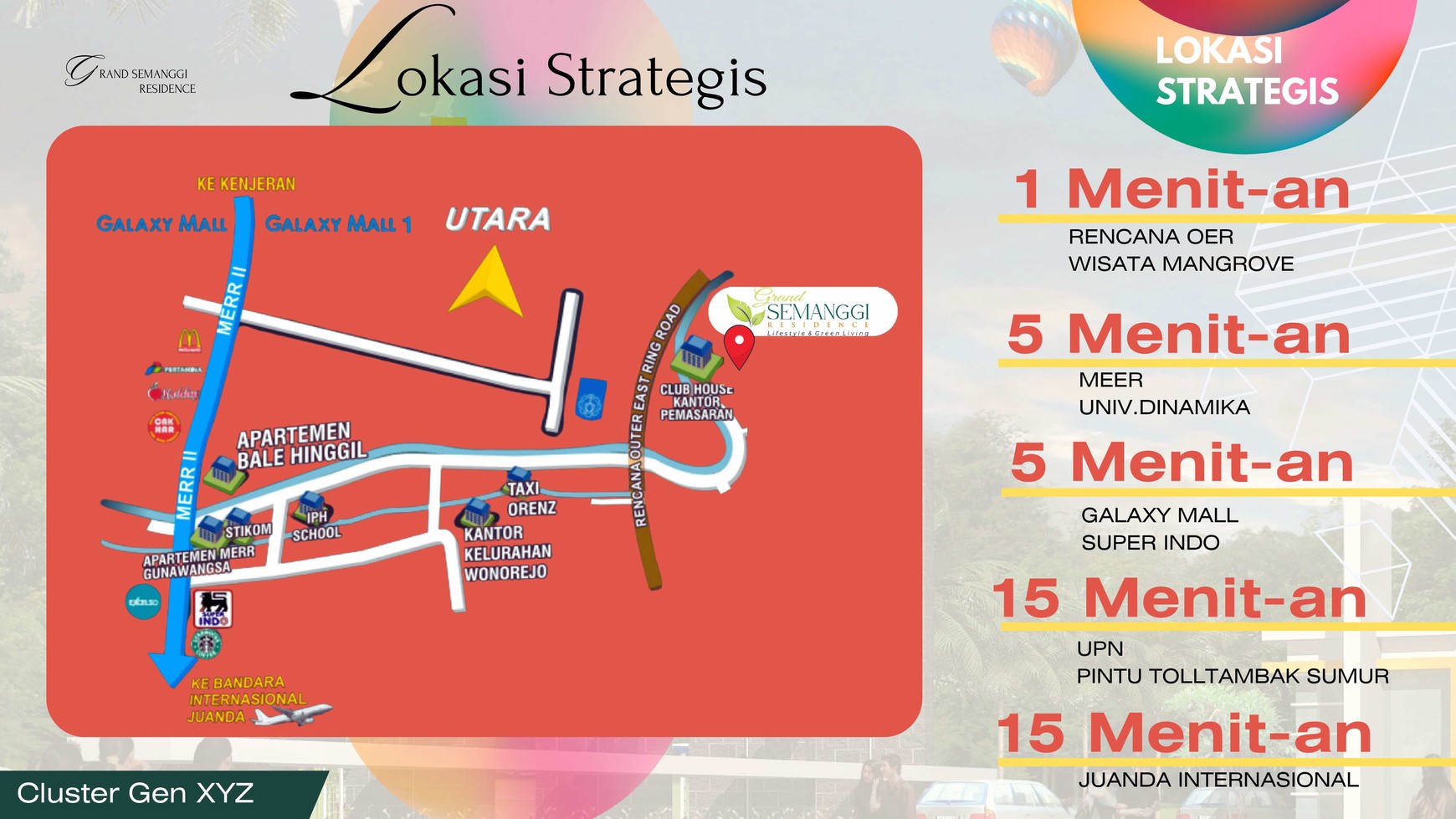 Rumah Baru Murah Dijual Grand Semanggi Residence Surabaya - Lokasi Strategis