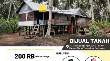 Dijual Cepat Tanah di Kel Sri Tiga Kab Banyuasin