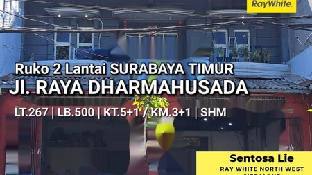 Dijual Ruko Raya Dharmahusada - 2 Lantai - Komersial area SURABAYA TIMUR