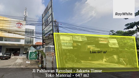 Dijual Toko Material Aktif lokasi strategis jalan pahlawan revolusi jakarta timur