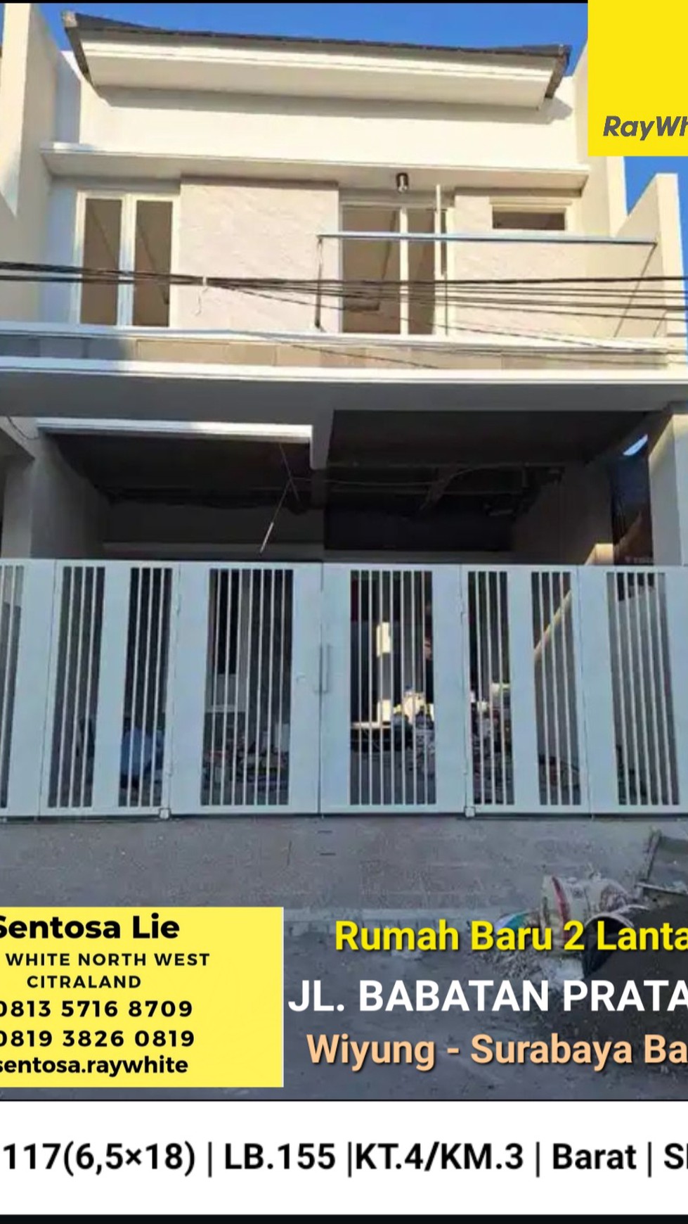 Dijual Rumah Baru Babatan Pratama Wiyung Surabaya NEW Modern dekat Royal Residence, Citraland, Pakuwon Mall 