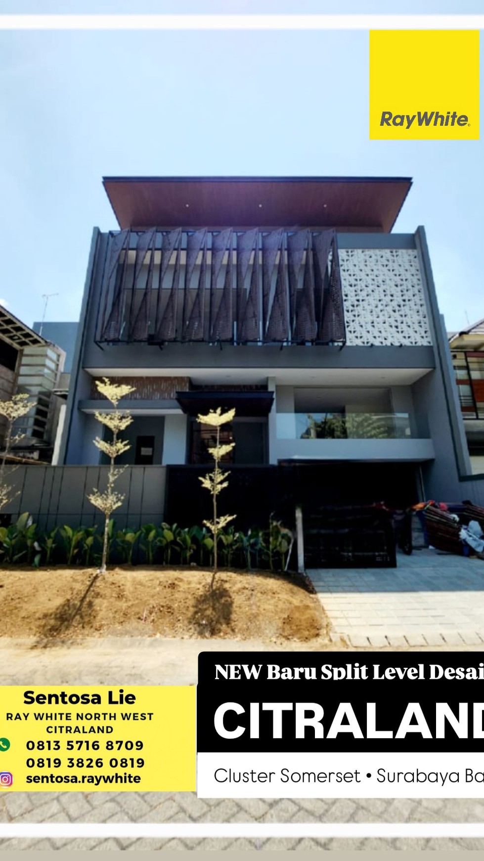 Dijual Rumah Citraland Golf area Somerset - Bukit Golf Internasional Surabaya - NEW Split Level Modern Desain