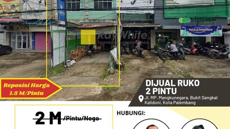 Dijual Cepat 2 Unit Ruko di Jl MP Mangkunegara Kota Palembang