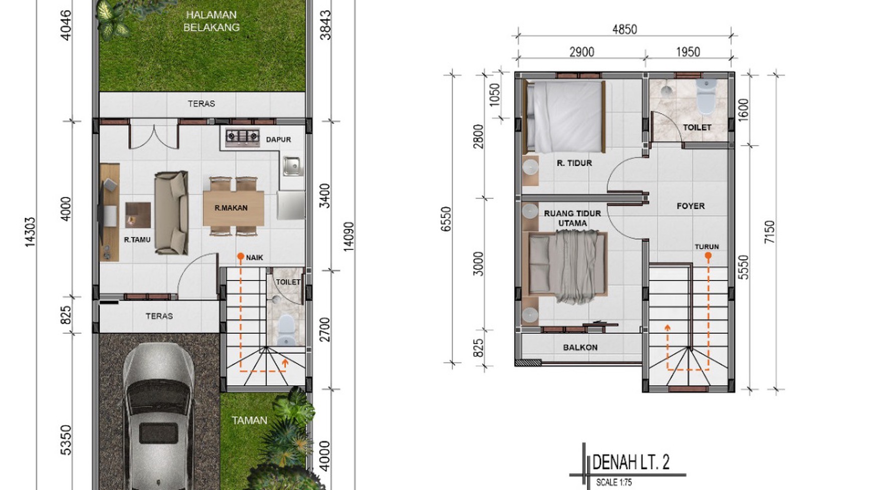 Yearly Rental - Modern 2-Bedroom House for Annual Rent in Secure Kerobokan Complex