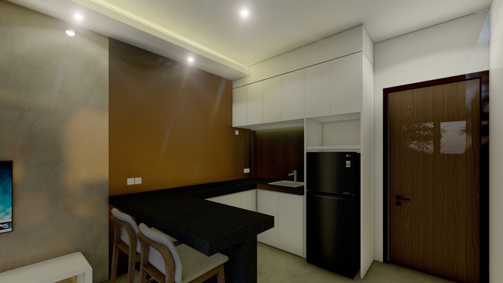 For Sale Leasehold - Brand new modern studio apartment in busy Seminyak