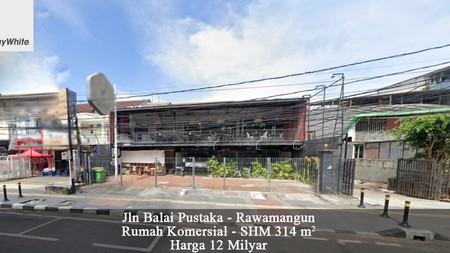 FOR SALE Rumah Resto Komersial Bangunan 2 Lantai Jalan Balai Pustaka Rawamangun