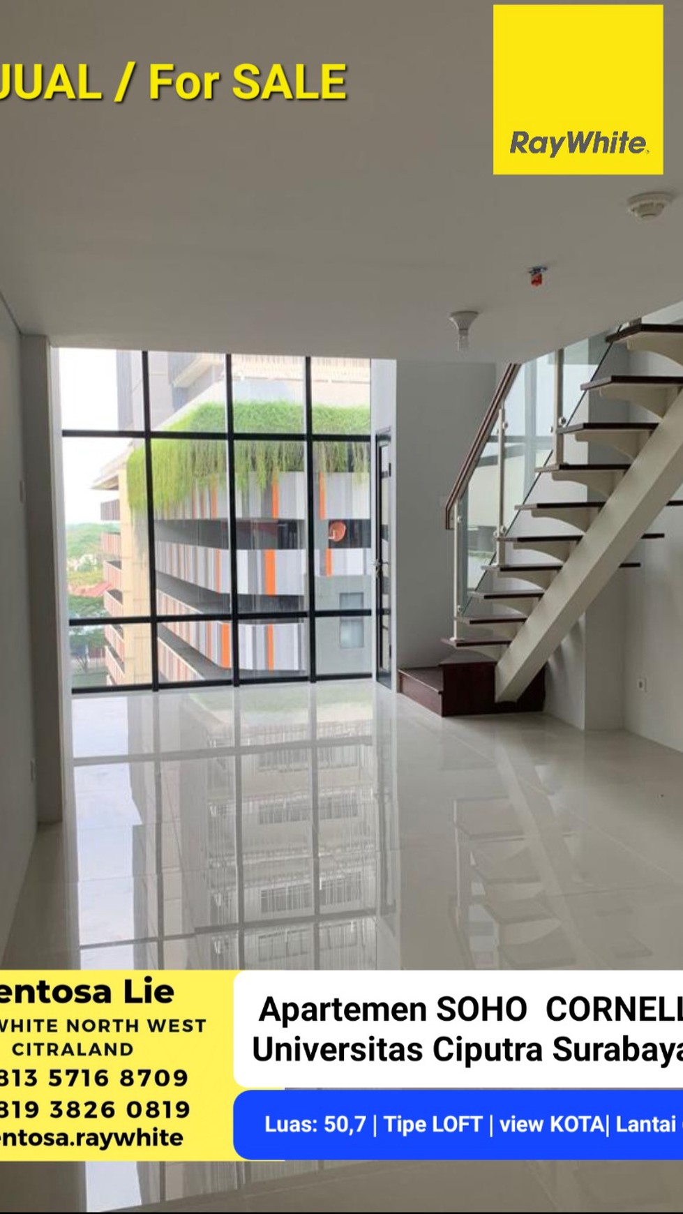 MURAH Dijual Apartemen Cornell SOHO UC Tipe LOFT - Universitas Ciputra Surabaya Barat 