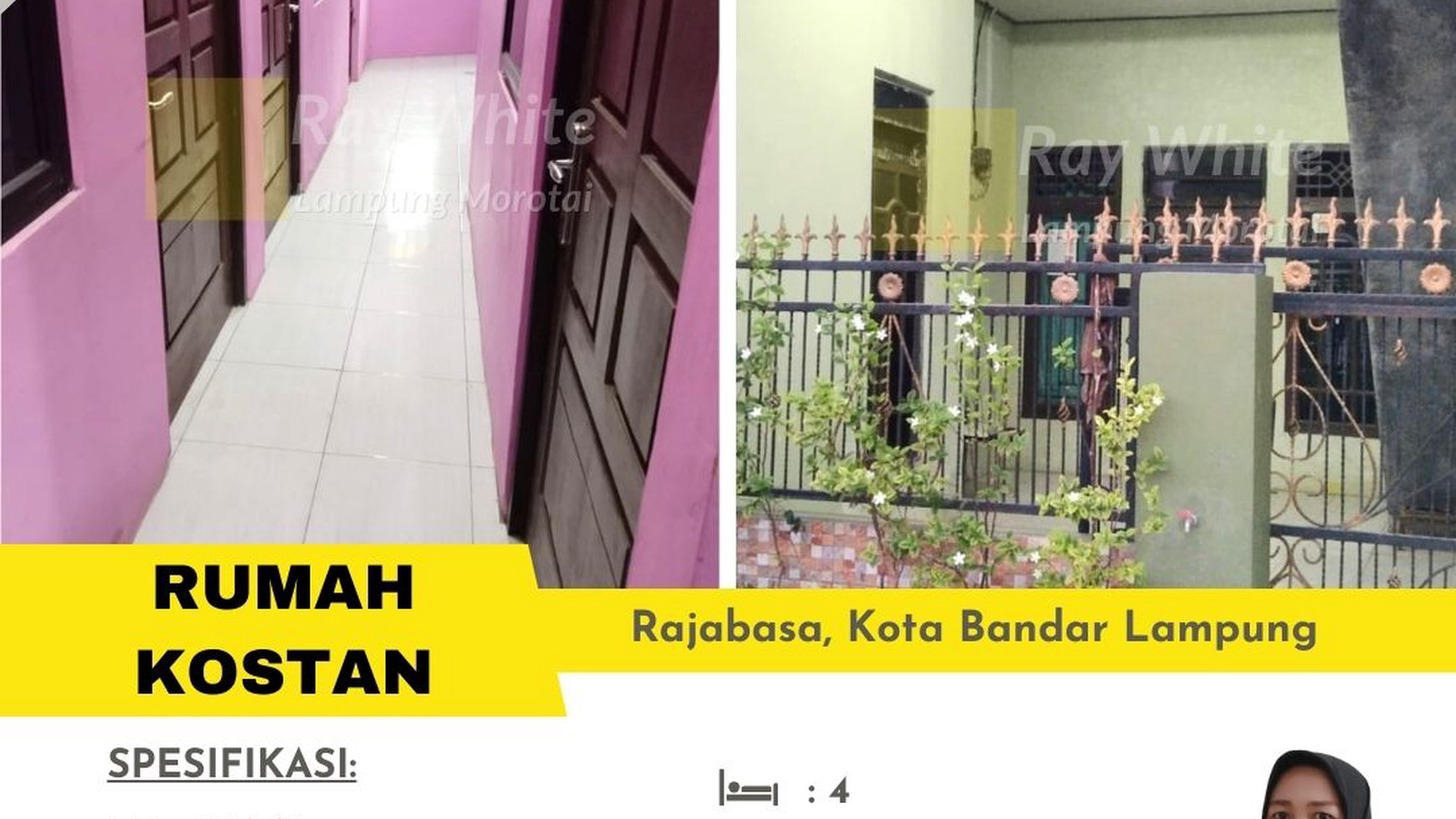 Rumah Kos-kosan Rajabasa dijual cepat