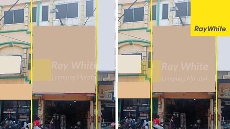 Ruko 3,5 lantai di Jln. Diponegoro Bandarlampung Teluk Betung Utara