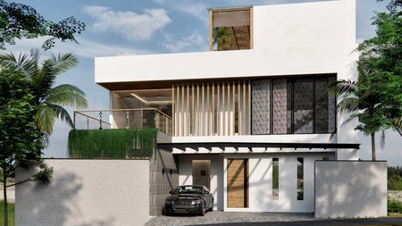 Leasehold - Elegant Two-Story Villa in Canggu with Rooftop, Private Pool, and Spacious Living Areas