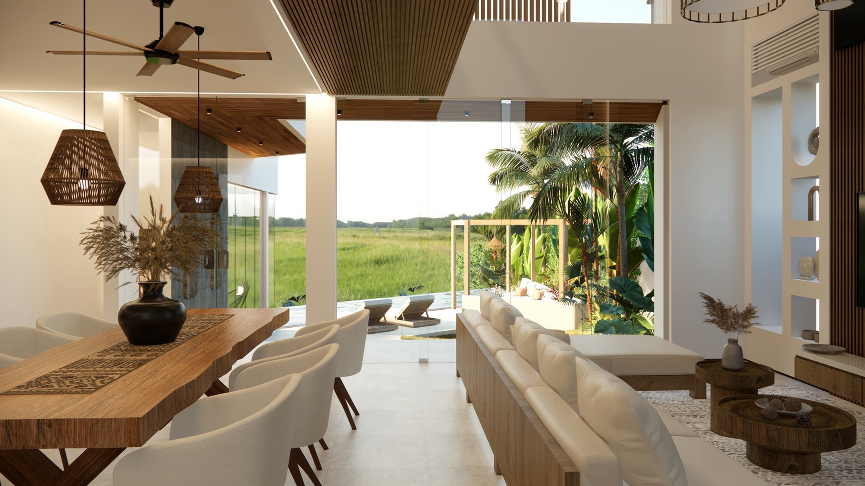 Leasehold - Elegant Two-Story Villa in Canggu with Rooftop, Private Pool, and Spacious Living Areas