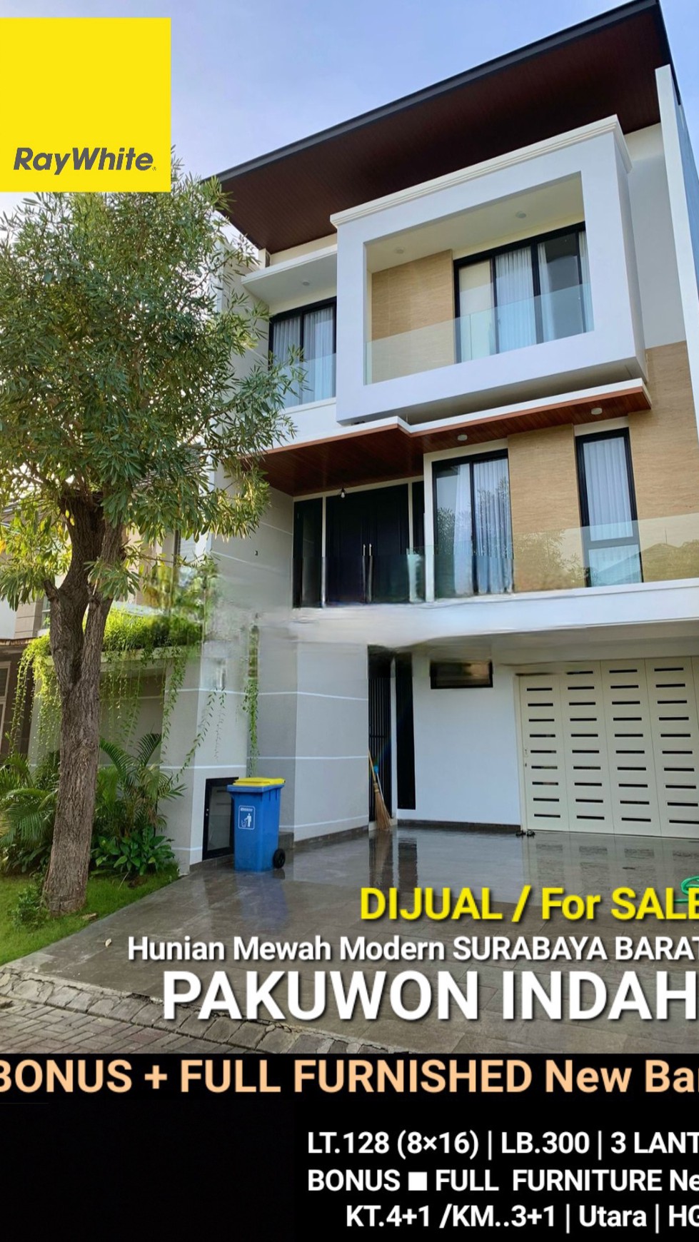 Dijual Rumah Baru Pakuwon Indah Surabaya Barat BONUS FULL FURNITURE Modern Mewah Dekat Graha Family , Citraland, Pakuwon Mall