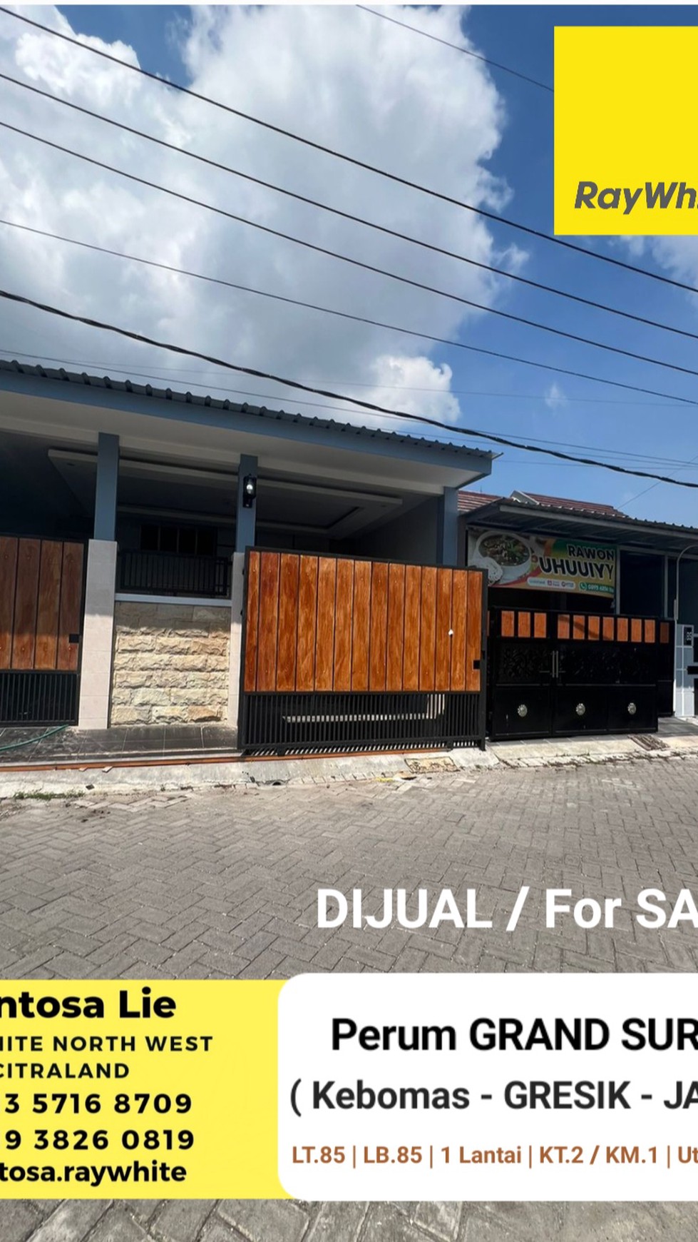 MURAH Dijual Rumah di Perumahan Grand Surya - Kebomas GRESIK  - FULL FURNISHED Mewah