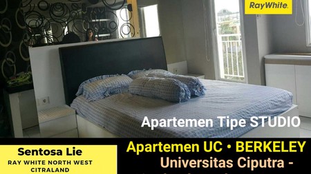 Dijual Apartemen UC Berkeley tipe Studio FULL FURNISHED - Universitas Ciputra Citraland Surabaya