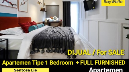 MURAH Dijual Apartemen Pavilion Permata Tipe 1 Bedroom FULL Furnished Modern STRATEGIS dekat GRAND SUNGKONO LAGOON, Akses TOL Satelit, Ciputra World Mall