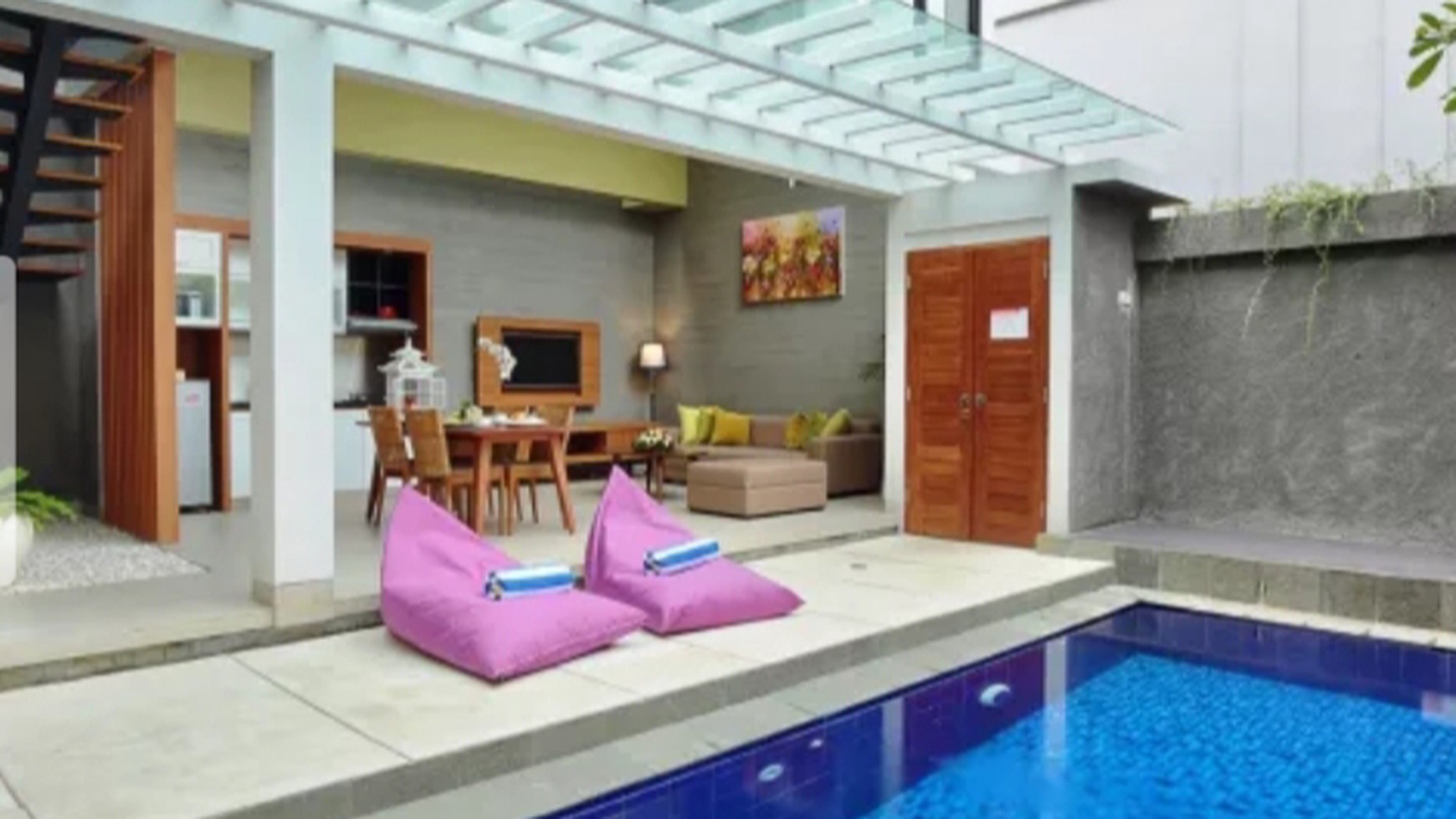 Tempat Healing Villa Cantik Nusa Dua Bali, Ballevue Haritage, Privat Pool, Furnished, Siap Huni